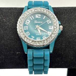 Blue Crystal Geneva Watch